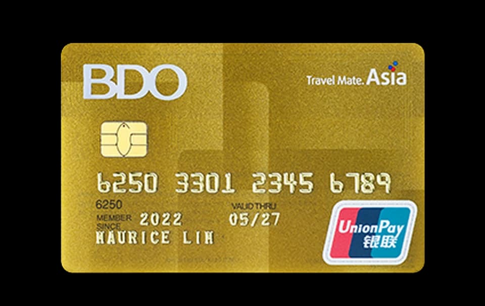 BDO Gold UnionPay Credit Card card artwork