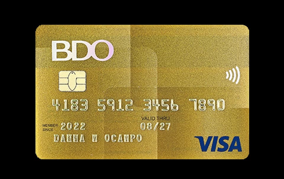 BDO Visa Gold card artwork