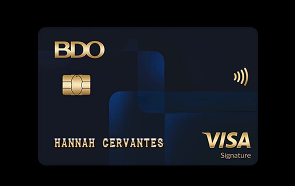 BDO Visa Signature card artwork