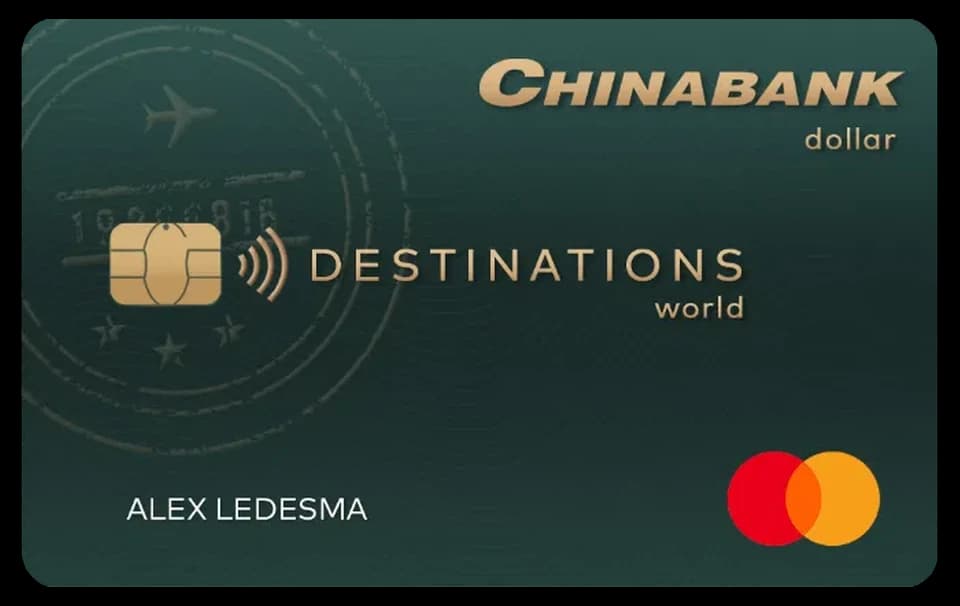 Chinabank Destinations World Dollar Mastercard card artwork