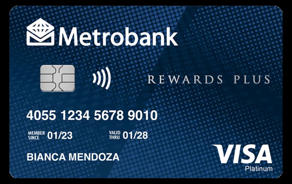 Metrobank Rewards Plus Visa card artwork