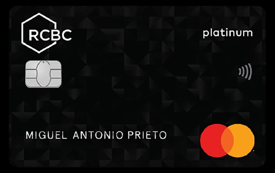 RCBC Black Card Platinum Mastercard card artwork