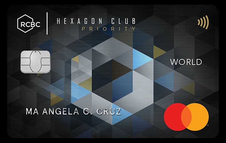 RCBC Hexagon Club Priority World Mastercard card artwork