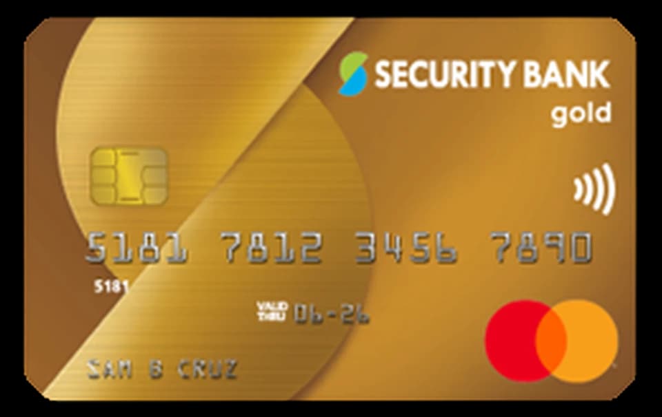 Security Bank Gold Mastercard card artwork